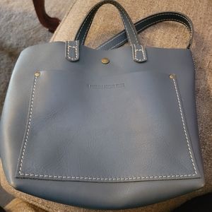 Portland Leather Goods Blue Bell Mini Crossbody Purse Bag